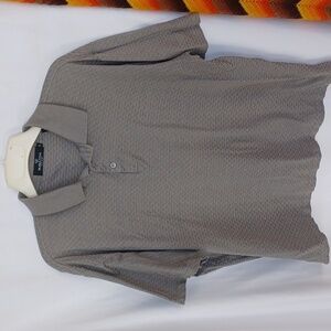 BUGATCHI Uomo Egyptian Cotton Polo Shirt, Gray. Size XLarge